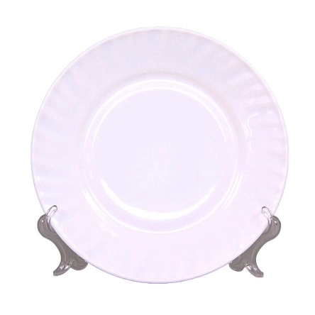Тарелка мелкая гладкий край 18 см Белье