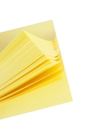 Бумага для заметок "PROF-PRESS" с клеевым краем ЖЕЛТАЯ пастель, 101Х76 мм, 100л