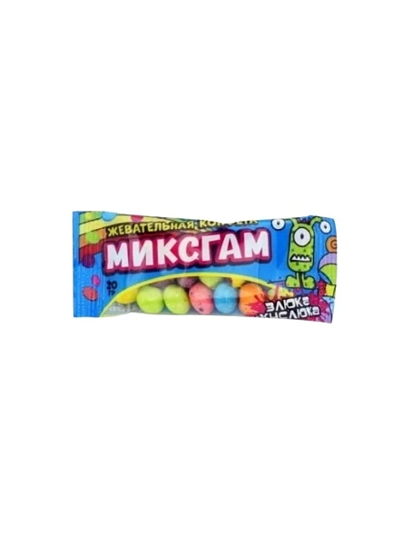 Жевательная конфета МиксгаМ Злюка-Кислюка с фруктовым вкусом, 20г