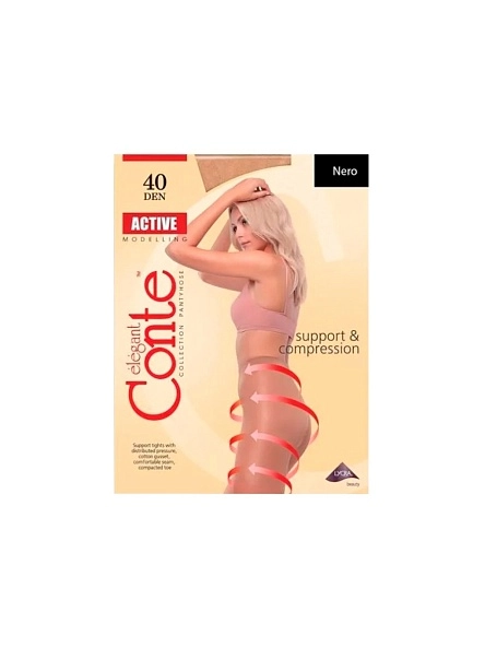 Колготки женские CONTE ELEGANT ACTIVE 40, р.3, nero