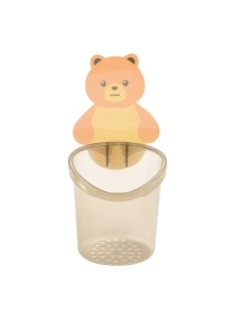 Стакан для зубных щёток "Мишка", 9*7*9 см