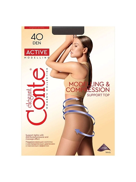 Колготки женские CONTE ELEGANT ACTIVE 40, р.3, nero