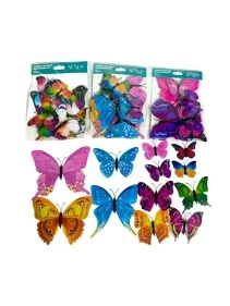 Набор наклеек двухслойных "Butterflies-2", 12 шт (ML-1961)