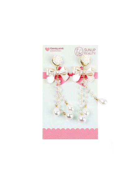 Серьги "Candy Pink", 7*2 см