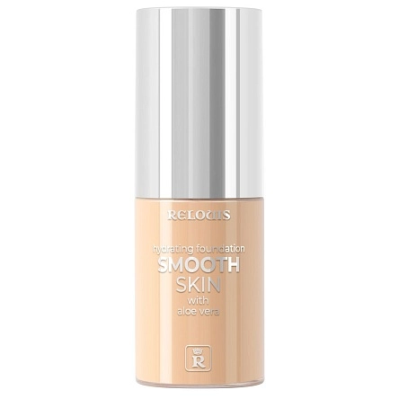 Тональный крем увлажняющий Smooth Skin  с алоэ вера тон:02 ,:натуральный бежевый