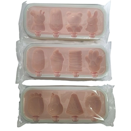 Форма для мороженого с палочками, 4 ячейки (ML-2984)