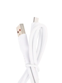 Кабель для зарядки, белый, MICRO USB, 1.0М, 2.4А