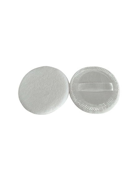 Пуховки для макияжа, 2 шт, d=5,8 см, белый (AW-050)