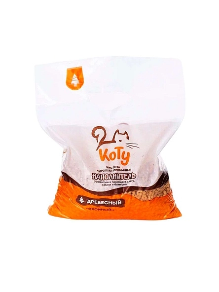 Наполнитель "КОТУ" древесный, 6 л. (2,35 кг)