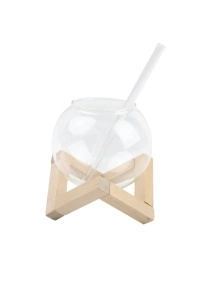 Стакан с трубочкой на подставке "Ball", 470 мл (PK997)