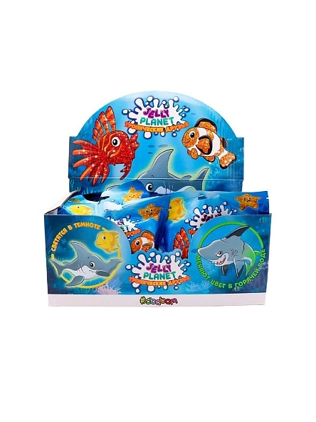 Фигурка-тянучка Jelly Planet «ТРОПИЧЕСКИЕ ДРУЗЬЯ»,в ассорт. 8 шт/шоубокс JELLY4