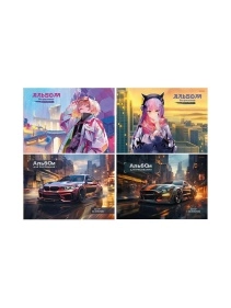 Альбом для рисования А4 40л. в асс-те , скреп, мелов. Обл, лен в асс-те ПХ, А40-7326