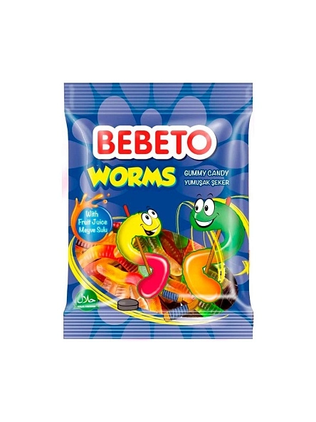 Жевательные конфеты  ВЕВЕТО WORMS  70г