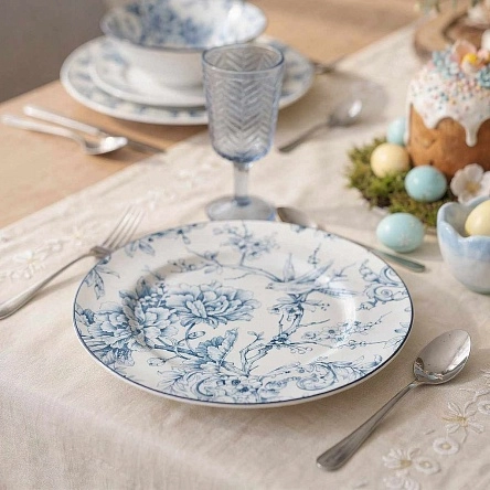 Тарелка десертная "Blue garden", 20см