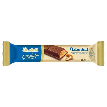 Ulker Dubai chocolate Шоколадный  батончик с фисташковой начинкой и кадаифом 35гр
