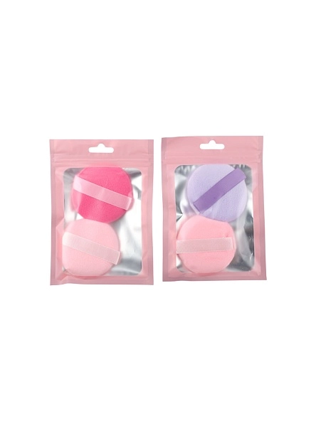 Пуховка для макияжа с держателем "Candy Pink", 2 шт.  (KRE25613206)