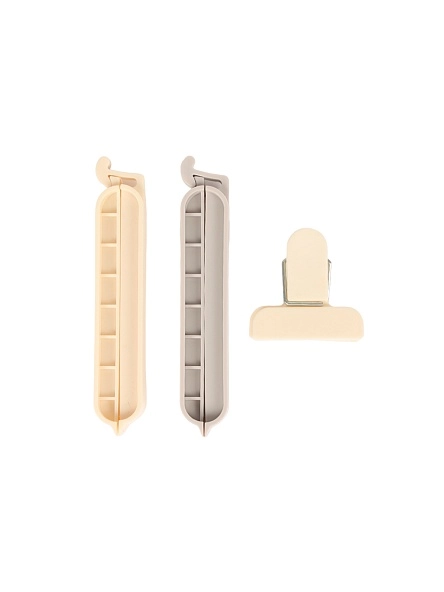 Зажимы для пакетов, 10*1,2 см, 8*1,1 см, 3,9*3,9 см, 8 шт