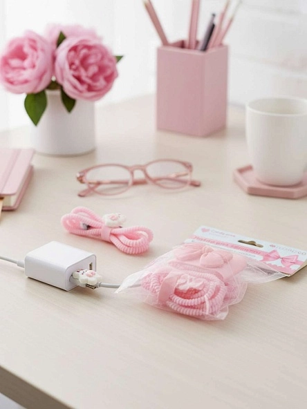 Набор для защиты зарядного блока и кабеля "Candy Pink", 1,5 м (PI0427)