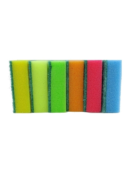 Губки бытовые "ЧИСТЮЛИНО" 95х65х33мм, 6 шт