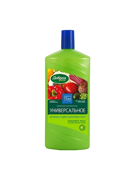 Удобрение жидкое органо-минеральное Добрая сила Универсальное, 1л