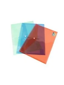 Папка-конверт на кнопке, А4, 150 мкрн