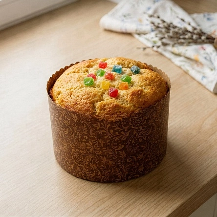 Форма бумажная д/куличей  d90xh90мм ФЛОРА