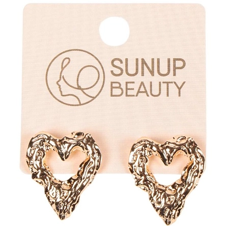 Серьги "Metallic hearts", 2,1*2,4 см (BM-300)
