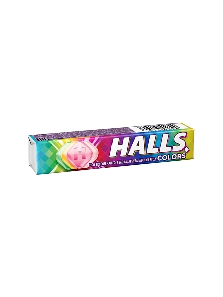 Карамель леденцовая HALLS COLORS АССОРТИ 25г