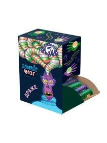 Конфеты сахарные "ZOMBIE МОЗГ" Ассорти  (ЗОМБИ РОЛЛ) 15г