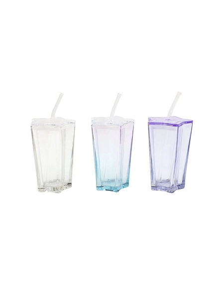 Стакан с трубочкой "Star", 300 мл (PK990)