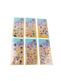 Наклейки декоративные пластиковые "Космос", 9,4*18 cм, микс (K2431203-1)