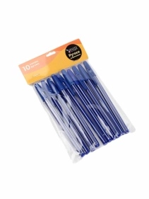 Набор ручек шариковых, 10 шт, цв.синий