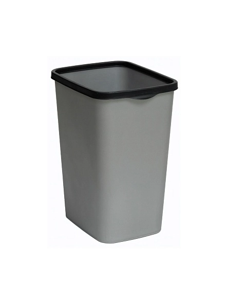 Ведро для мусора с фиксатором "Tandem"20л (сер.металлик/черный)
