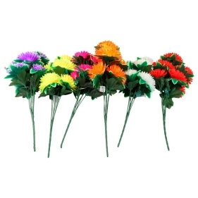 Букет цветов искусственых "Хризантемы", 7 бутонов 