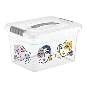 Ящик для хранения Деко 5л с ручкой МИКС 1