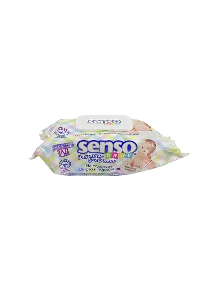 Салфетки влажные для детей "SENSO BABY", 120 шт