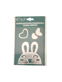 Наклейки интерьерные на выключатель  "Забавные животные", 20*12 см