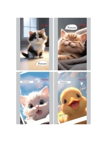 БЛОКНОТ А7 48л. на гребне в асс-те, цвет.мелов.обл, блок-офсет ПХ, Б48-7351