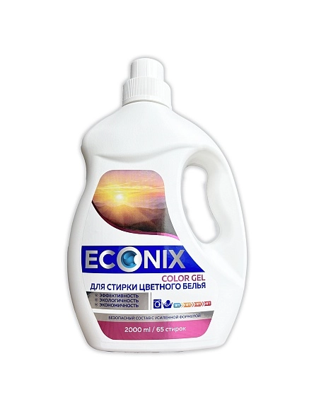 СМС жидкое для стирки белья "ECONIX COLOR"/"ECONIX UNIVERSAL"  Gel, 2л
