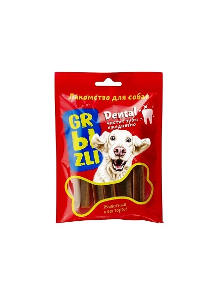 Лакомство GRЫZLI Dental жевательное для собак средних пород, 150 гр, 7 шт