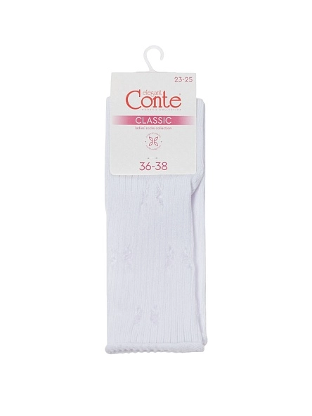 Носки жен. хлопковые CE CLASSIC (ажурные, без резинки) 24С-99СП, р.23-25, 628 белый