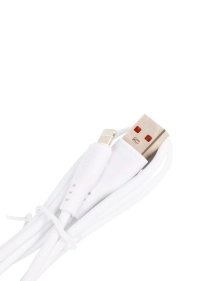Кабель для зарядки, белый, lightning, 1.0М, 2.4А