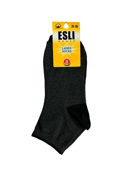 Носки женские ESLI р.23, чёрный-антрацит
