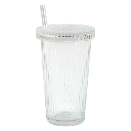 Стакан с трубочкой "Simple", 380 мл (PK995)