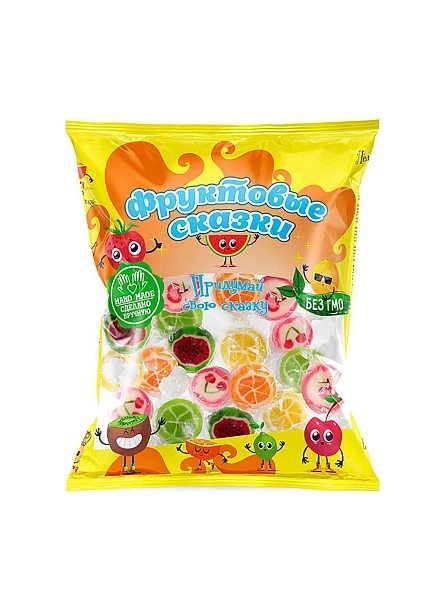 Карамель леденцовая "Фруктовые сказки" ассорти 100г