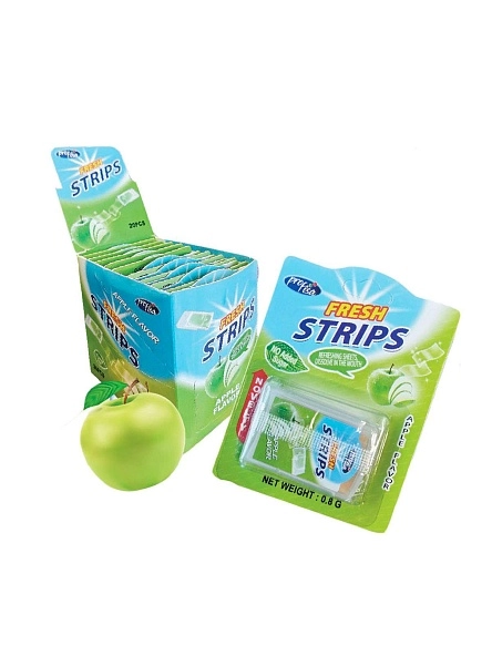Пастилки  "FRESH STRIPS" (яблоко)  8г