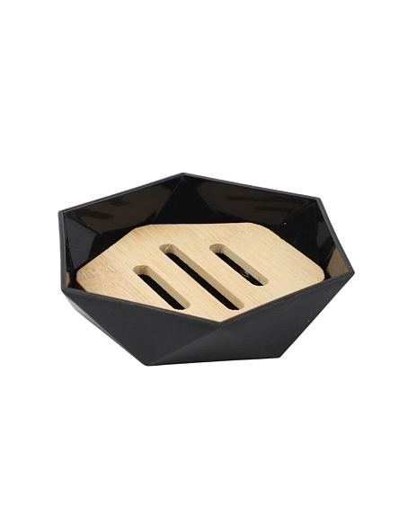 Мыльница "Modern black", 11.9*10.3*2.8 см (PZ009)