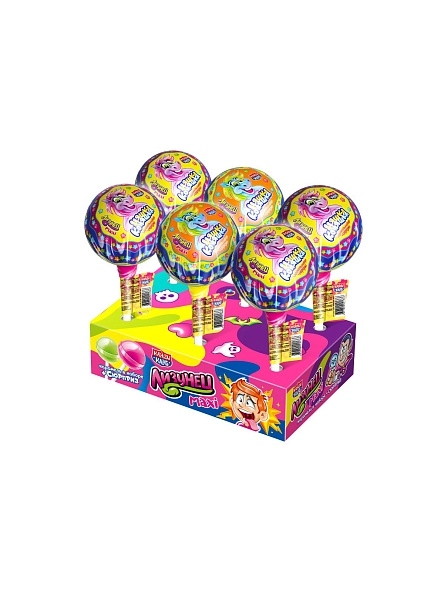 Карамель на палочке в наборе с подарком "Лизунец MAXI Няшка Коняшка" 112г