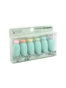 Набор маркеров "Кактус", 6 шт, 6 цветов (PD0931)