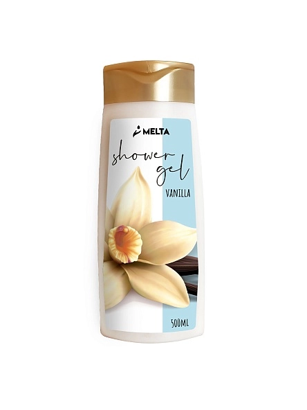 Крем-гель для душа MELTA "Ваниль", 500 мл